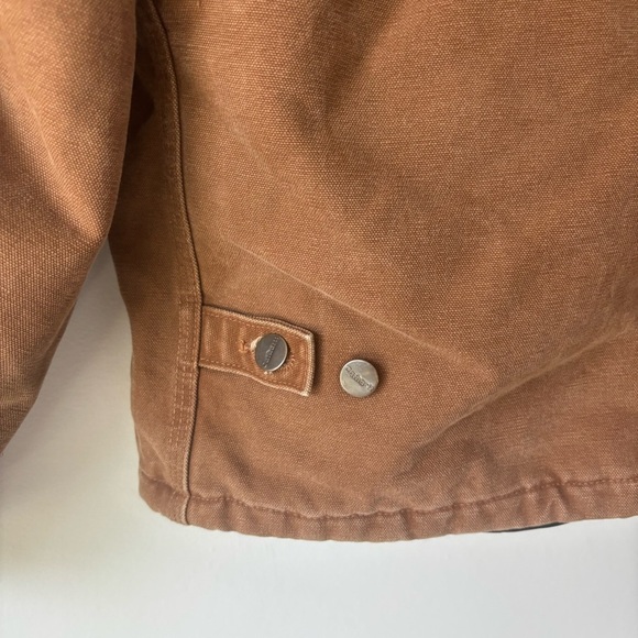 Carhartt Brown Barn Chore Jacket Corduroy Collar Quilted Outdoor Insulted Warm - Picture 11 of 15